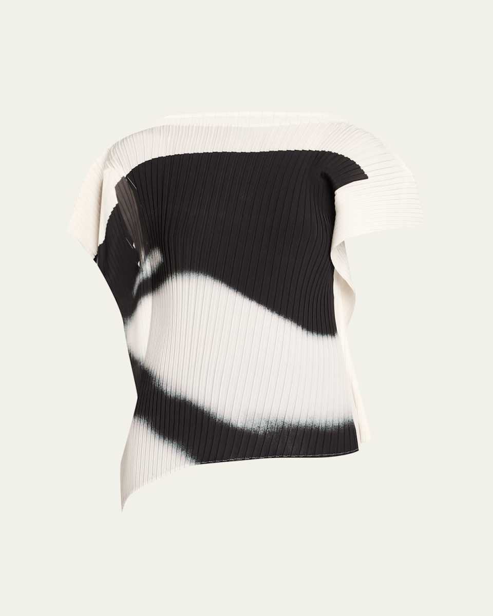 Shadow Study Pleated Asymmetric Top